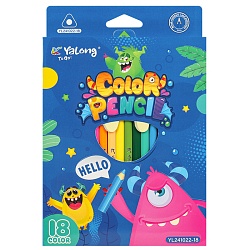 карандаши 18цв трёхгранный корпус "монстрики"