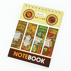 Блокнот 10*14см  60л  "Кофе" на гребне