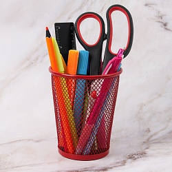 стакан металлический для  канцелярских принадлежностей красный (конус)