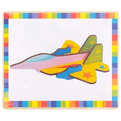 пазл деревянный 3d "истребитель". игрушка
