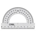 Транспортир 10см 180° металлический Стамм