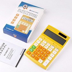 калькулятор настольный 12 разр. "darvish" 108*171*29мм  жёлтый