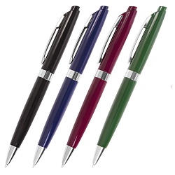 ручка автоматическая шар. синяя  brauberg "diplomat" корпус ассорти