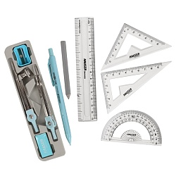 готовальня 10 предметов "xo mate" в метал. футляре