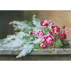 набор для творчества "рисование по номерам" 40*50см  красивые цветы