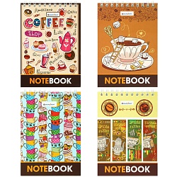 Блокнот 10*14см  60л  "Кофе" на гребне
