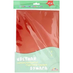бумага цветная самоклеящаяся перламутровая а4 8л. 8цв.  упаковка пэт - пакет