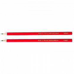 карандаш ч/г koh-i-noor b 1703 "alpha" красный корпус, заточен.