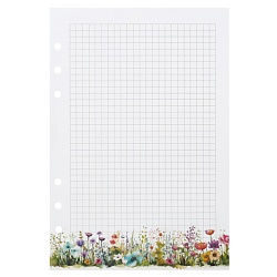 сменный блок 6 отверстий  а5 92л в клетку (цветочная поляна)