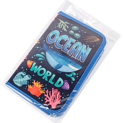 пенал 1отдел. 190*115мм  подводный мир с откидной планкой