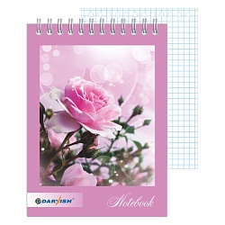 Блокнот 10*14см  60л  "Цветы" на гребне