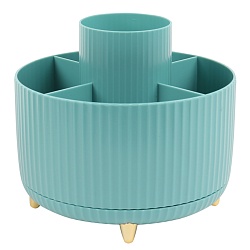 органайзер настольный пластиковый 5 отделений вращающийся бирюзовый