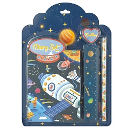 Набор канцелярский "Космос" 4 предмета ассорти