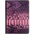 Книжка  записная 13,5*19см "Darvish" обложка кожзам чешуя с цветным срезом
