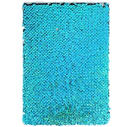 Книжка записная А5  80л в клетку с реверсивными пайетками цвет ассорти