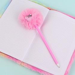 Блокнот 14,5*20,5см 80л "Единорог" с ручкой меховой