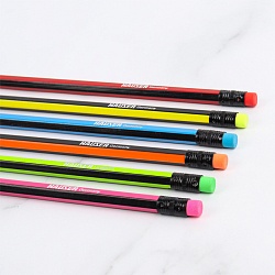 карандаш ч/г пластиковый  с ластиком neon