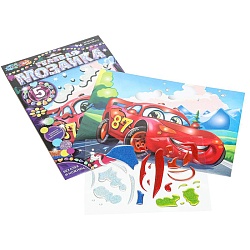 гелевая мозаика 17*23см тачки