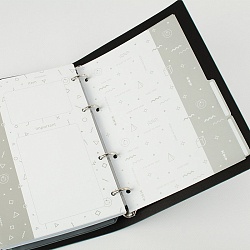 ежедневник недатированный  а5 136л joybook снежная мята на кольцах обложка искусств. кожа 