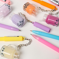 ручка шар. синяя  с брелоком "коктейль"