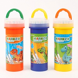 фломастеры 18цв  двухсторонние на водной основе