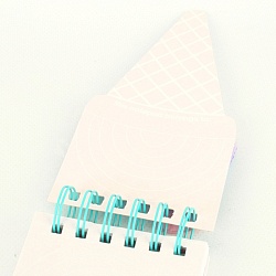 Блокнот  9*22см 180л "Мороженое" на спирали пайетки