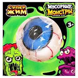 игрушка мялка с мукой, глаз 6см, цвета в асс.