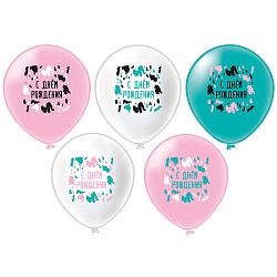 шар воздушный 12" с рисунком  "сдр! для неё!"  25шт/уп