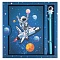 Блокнот 20,5*21 см  "Космос" с ручкой гелевой