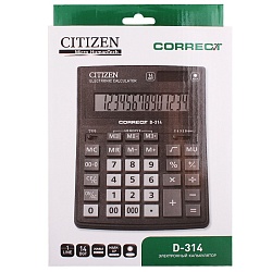 калькулятор  настольный 14 pазр. "citizen" correct  двойное питание