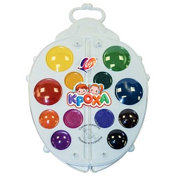 краски аквар. 12цв. "божья коровка" медовые без кисти луч