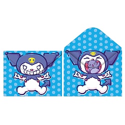 папка-конверт на кнопке а4, пластик, kuromi с медведем 180 мкм