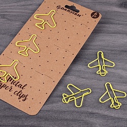 скрепки металлические "самолёт" цветн."darvish" 6шт/уп (набор)