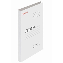 папка-скоросшиватель картон мелованный brauberg 320г/м2 белый