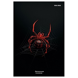 книжка записная  а5  80л "спайдер чёрный" 7бц твин лак