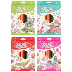 карандаши 18цв ароматизированные трёхгранный корпус