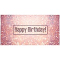 Открытка-конверт "Happy Birthday. Розовый блеск"