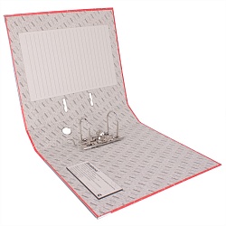 папка-регистратор 75мм а4 красный мрамор с окантовкой