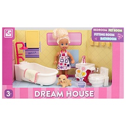 куколка в наборе "bathroom".  игрушка