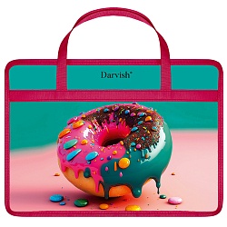 папка детская с ручками "яркий пончик"