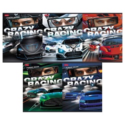 тетрадь  48л кл. "crazy racing" скругл.углы