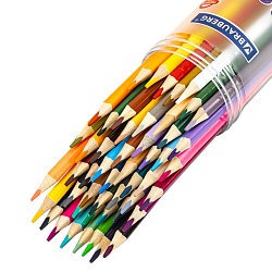 карандаши 50цв brauberg корпус трехгранный в пластиковой тубе