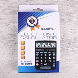 калькулятор настольный 12 pазр.  "darvish" двойное питание 160*106*18,5мм