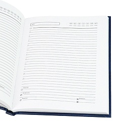 ежедневник недатированный  а6  96л. синий  бумвинил