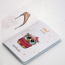 записная книжка двойная обложка а6 32 листа с "movie" эффектом "совенок"
