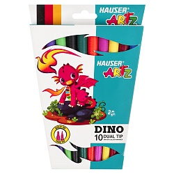 фломастеры 10цв  двусторонние на водной основе