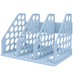 лоток вертикальный 3 отделения  голубой