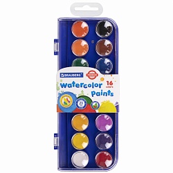 краски аквар. 16цв. "premium" без кисти brauberg