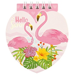 Блокнот A7  40л "Flamingo" на спирали