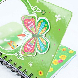 Блокнот 18,5*12см 60л на спирали с рисунком 3D "бабочка"